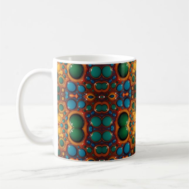 Abstract Dance of Oil on Water Coffee Mug (Left)