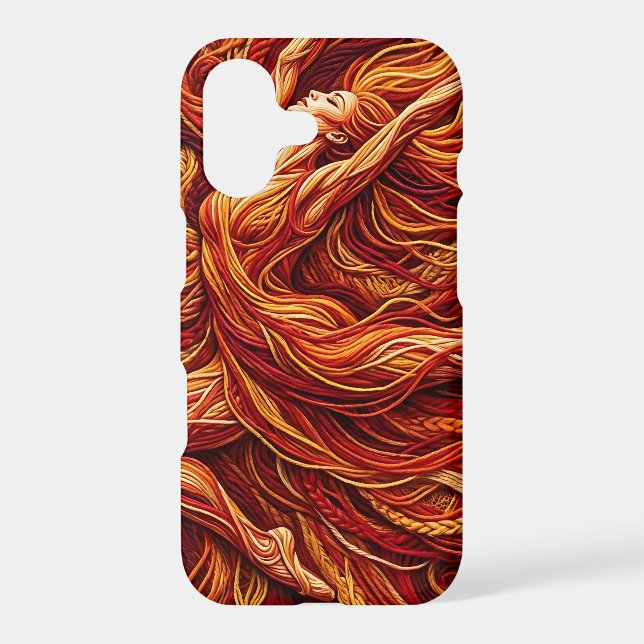 Abstract Dancer Fire Red Thread iPhone Cases (Back)