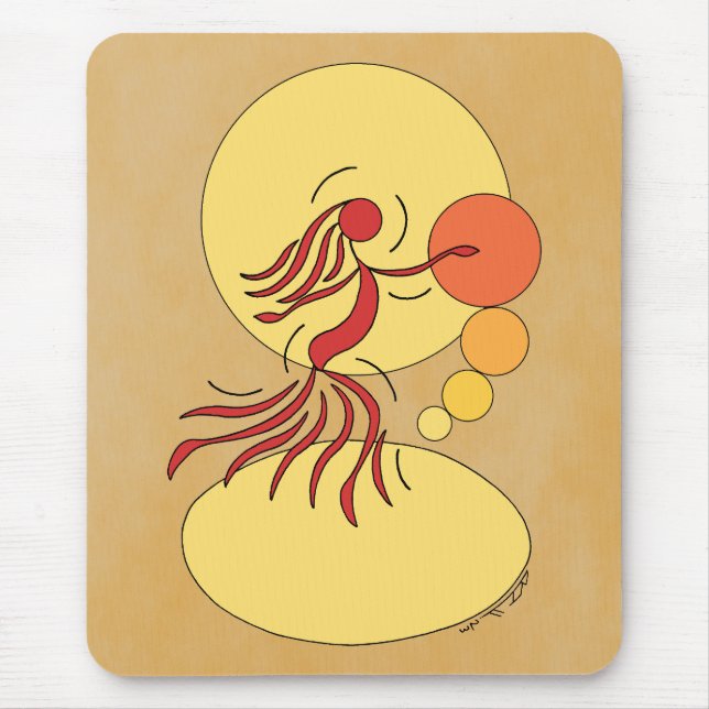 Abstract Dancer Mouse Pad (Front)