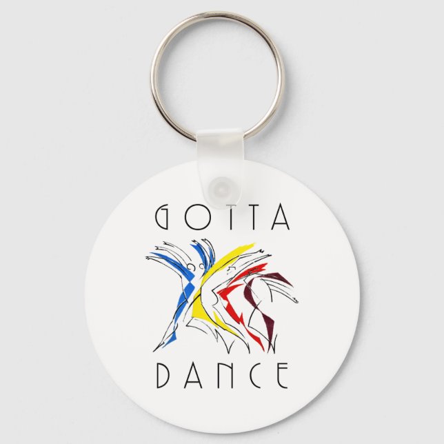 Abstract Dancers Dancing - Dance Lover Artwork Keychain (Front)