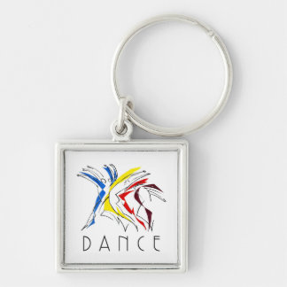 Abstract Dancers Dancing - Dance Lover Artwork Keychain