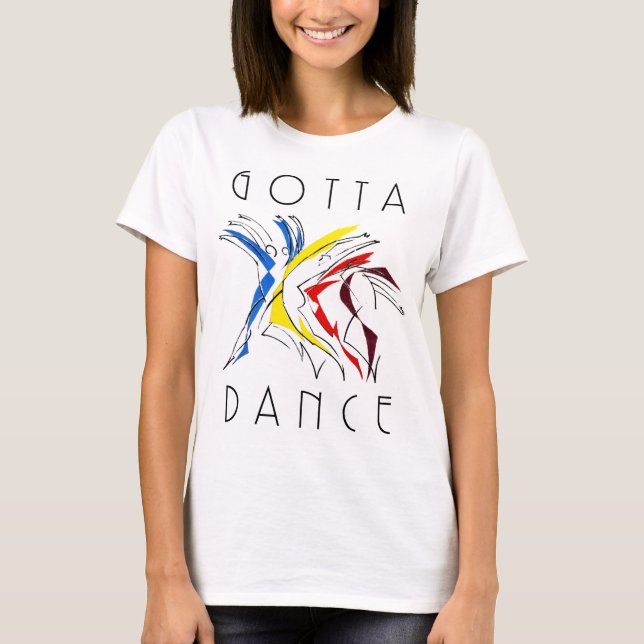 Abstract Dancers Dancing - Dance Lover Artwork T-Shirt (Front)