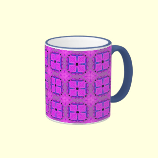 Abstract Dancing Diamonds Purple Violet Mug