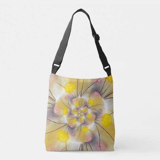 Abstract dandelions crossbody bag (Front)