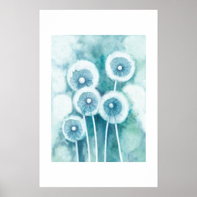 Abstract Dandelions Poster (Front)