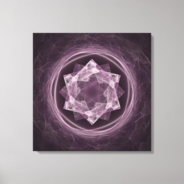 Abstract Dark Grayish Purple Fractal Canvas Print (Front)