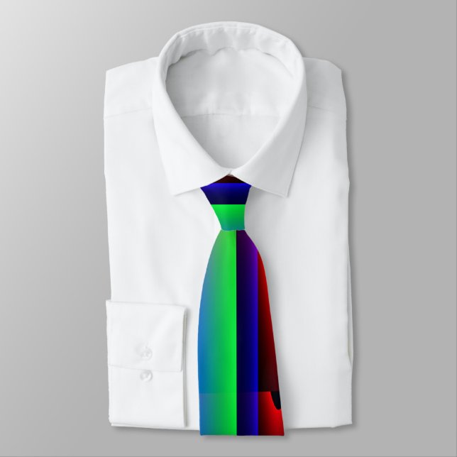 Abstract Dark Neck Tie (Tied)