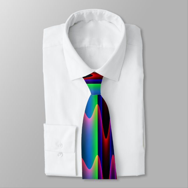 Abstract Dark Neck Tie (Tied)