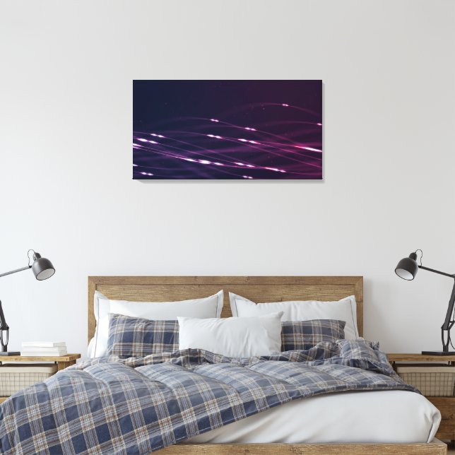 Abstract Dark Purple Canvas Print (Insitu(Bedroom))