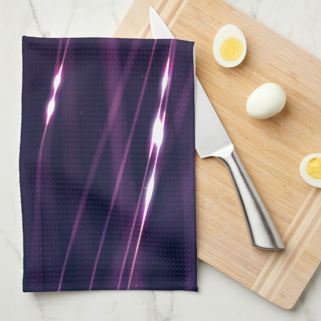 Abstract Dark Purple Kitchen Towel (Quarter Fold)