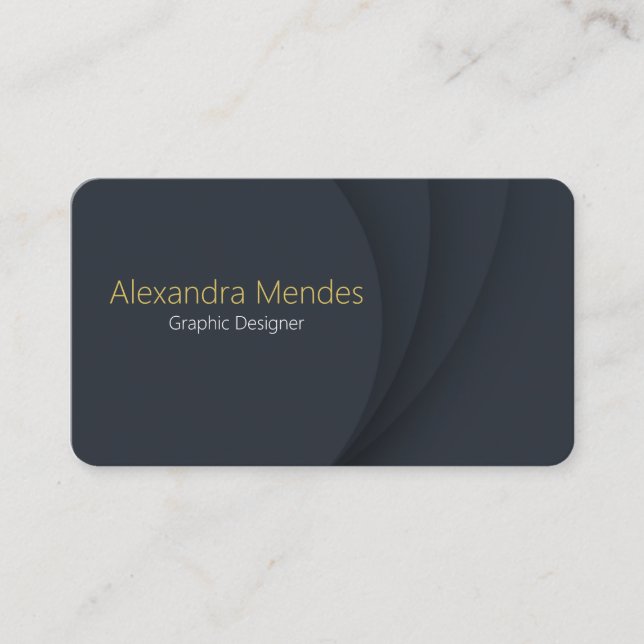 Abstract Dark Shape Business Card (Front)