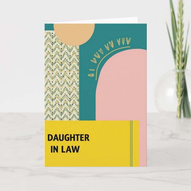 Abstract Daughter In Law Card (Front)