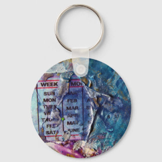 Abstract Days Keychain