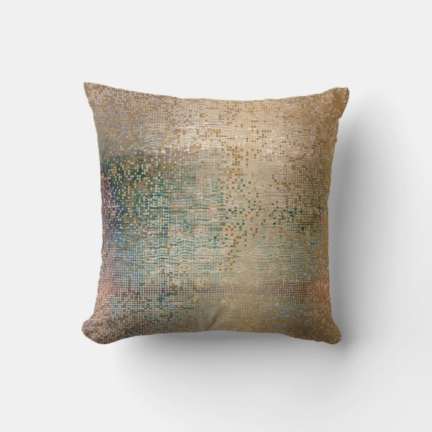 Teal and silver top throw pillows