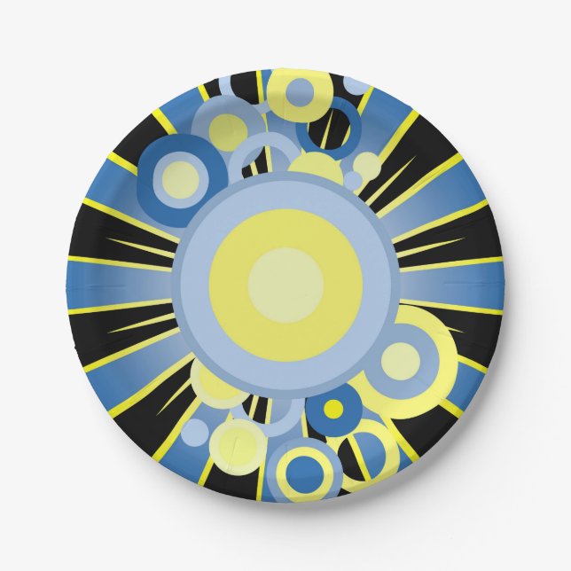 Abstract decoration paper plates (Front)