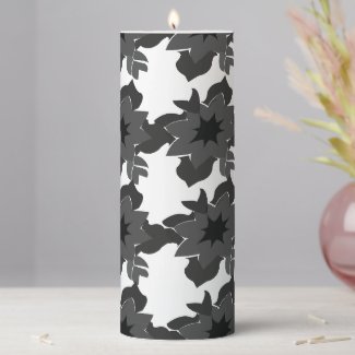 Abstract Decorative Black Grey Floral