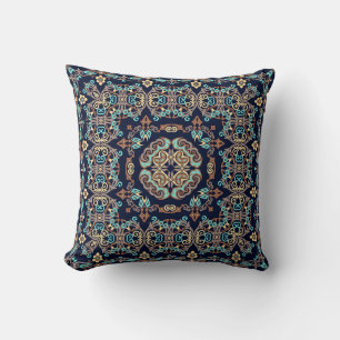 abstract decorative ethnic ornamental illustration throw pillow