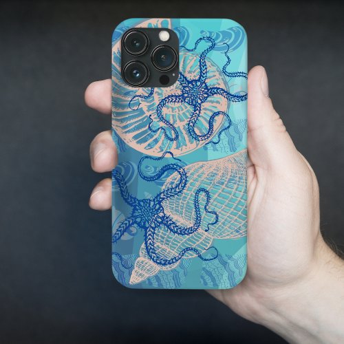 Abstract Deep Blue Sea Print iPhone 13 Pro Max Case