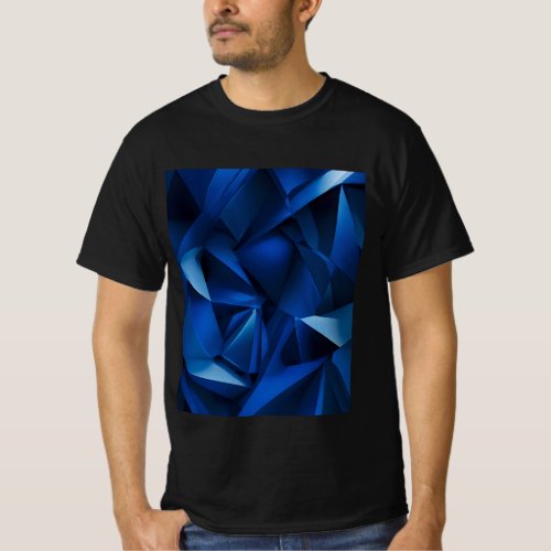 Abstract Deep Blue T_Shirt