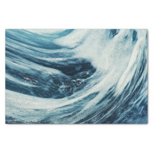 Abstract Deep Ocean Waves Water Decoupage Tissue Paper