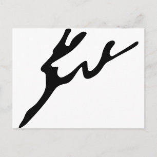 Abstract Deer Postcard