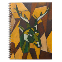 Abstract Deer Spiral Notebook