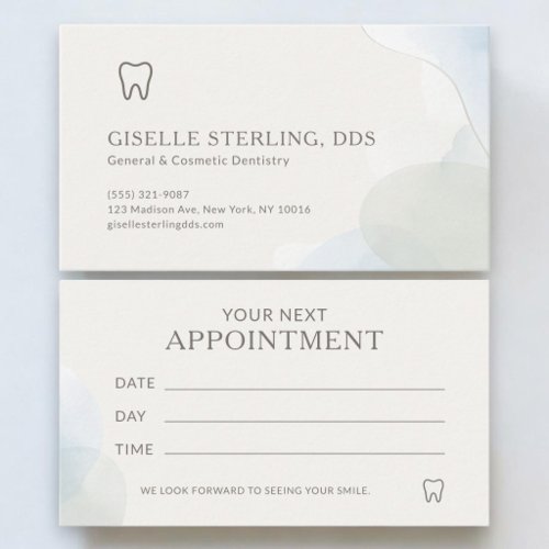 Abstract Dentist Dental Office Appointment Business Card