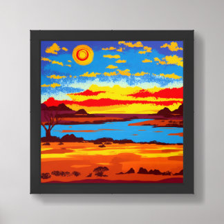 Abstract Desert Background Landscape Art #4 Framed Art