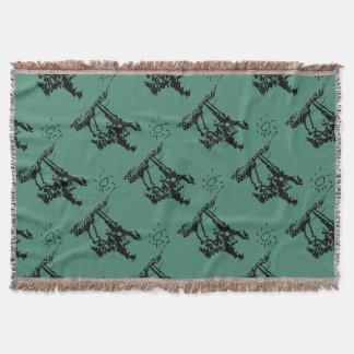 Abstract Desert Cowboy Throw Blanket