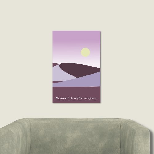 Abstract Desert Landscape Purple Art Poster