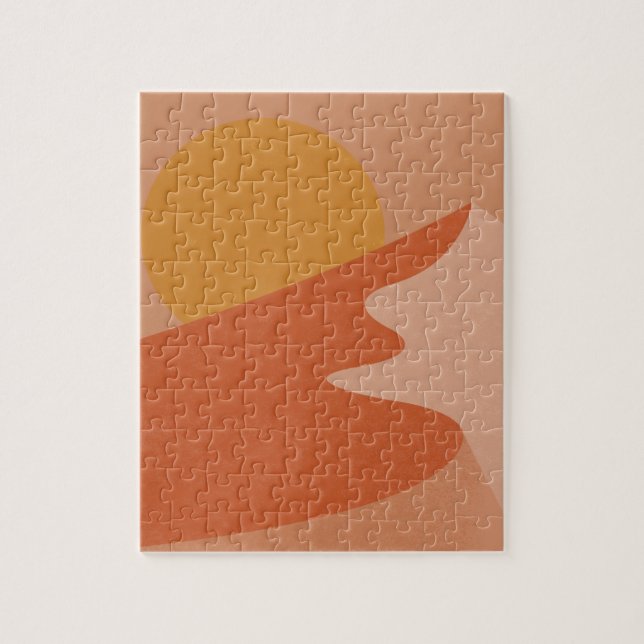 Abstract Desert Mountain Landscape Illustration Jigsaw Puzzle (Vertical)