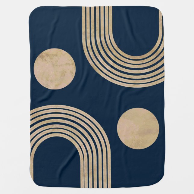 Abstract Desert Mountain Landscape Personalized  B Baby Blanket (Front)