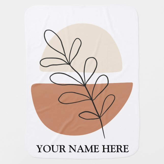 Abstract Desert Mountain Landscape Personalized  Baby Blanket (Front)
