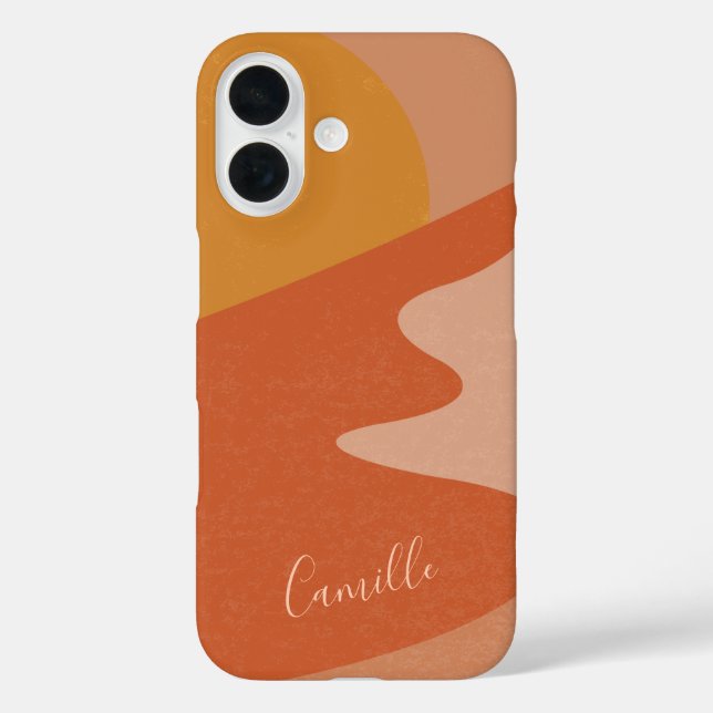 Abstract Desert Mountain Landscape Personalized Case-Mate iPhone Case (Back)