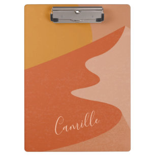 Abstract Desert Mountain Landscape Personalized  Clipboard