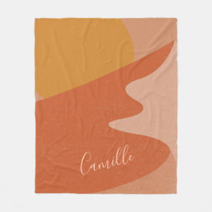 Abstract Desert Mountain Landscape Personalized   Fleece Blanket