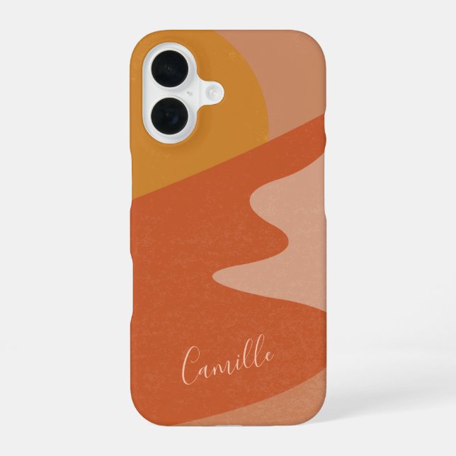 Abstract Desert Mountain Landscape Personalized Iphone Case (Back)