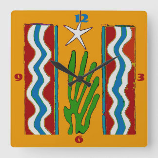 Abstract Desert Star Clock Face