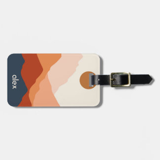 Abstract Desert Sunset Acrylic Luggage Tag