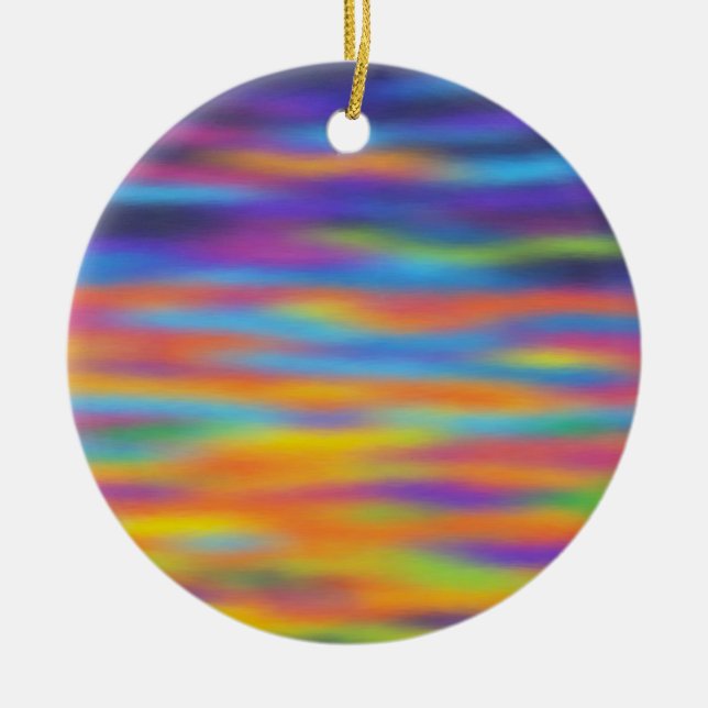 Abstract Desert Sunset Sky Artwork Ceramic Ornament (Front)