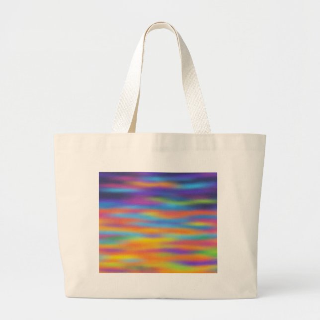 Abstract Desert Sunset Sky Artwork Large Tote Bag (Front)