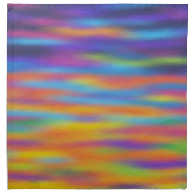 Abstract Desert Sunset Sky Artwork Napkin (Front)