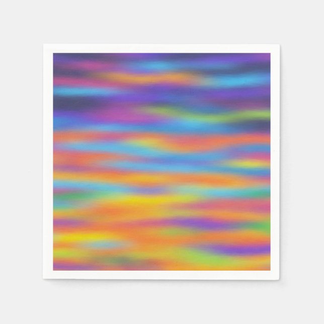 Abstract Desert Sunset Sky Artwork Paper Napkins (Front)
