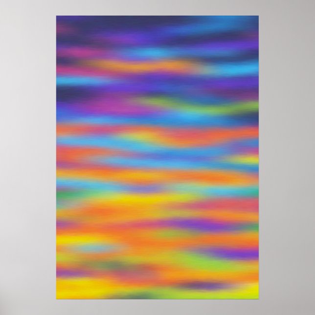 Abstract Desert Sunset Sky Artwork Poster (Front)