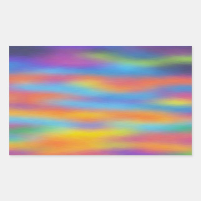 Abstract Desert Sunset Sky Artwork Rectangular Sticker (Front)