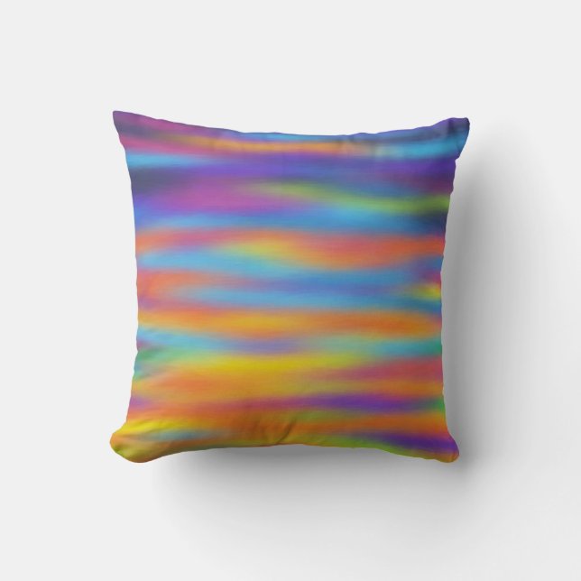 Abstract Desert Sunset Sky Artwork Throw Pillow (Front)