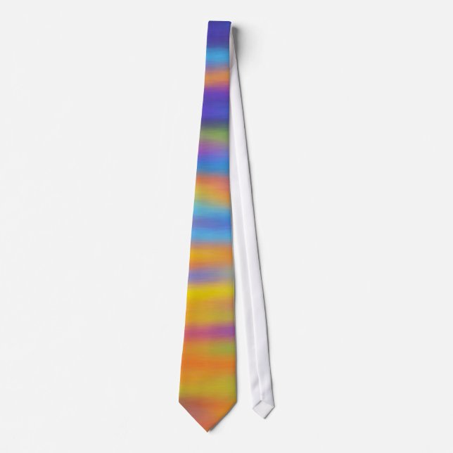 Abstract Desert Sunset Sky Artwork Tie (Front)