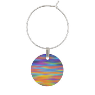 Abstract Desert Sunset Sky Artwork Wine Charm