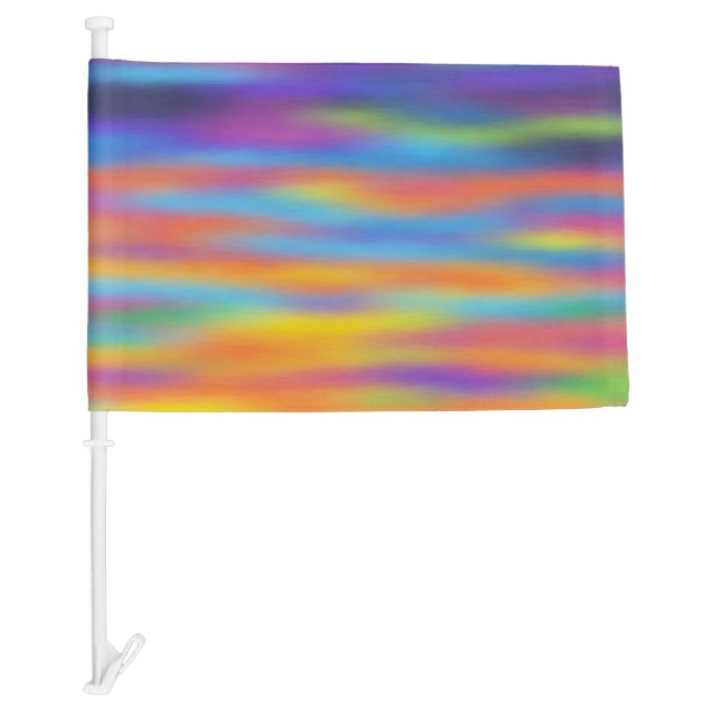 Abstract Desert Sunset Sky Car Flag (Front)