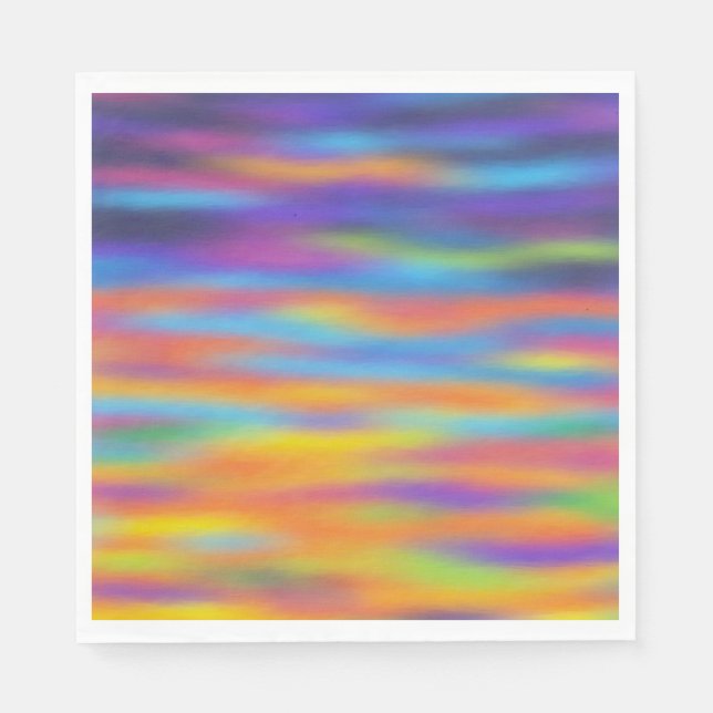 Abstract Desert Sunset Sky Paper Napkins (Front)